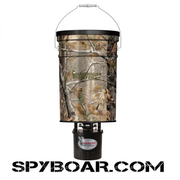 Camouflage 4G Outdoor Online Camera KEEN Ranger PT and Analog Feeder American Hunter R Pro 22kg Capacity Bucket