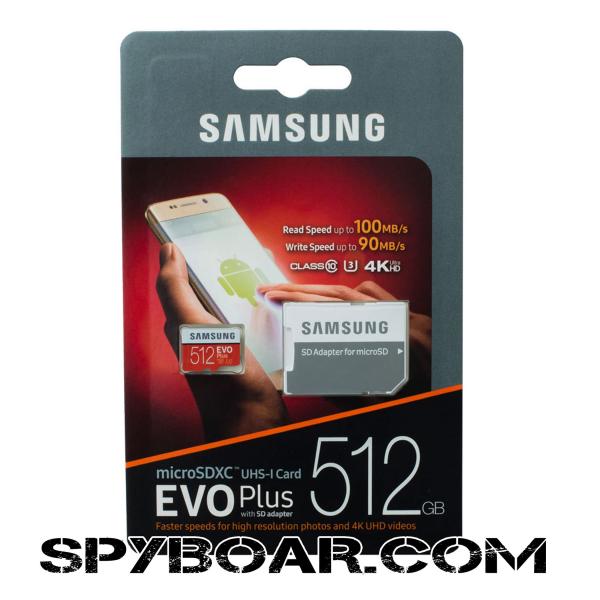 Micro SD Memory Card Samsung – 512 GB class 10, with Adapter