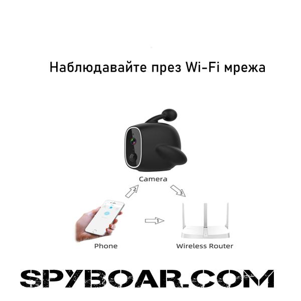 WIFI мини IP камера TSEEU TS-Y6W, с Li-ion батерия, възможност за соларен панел